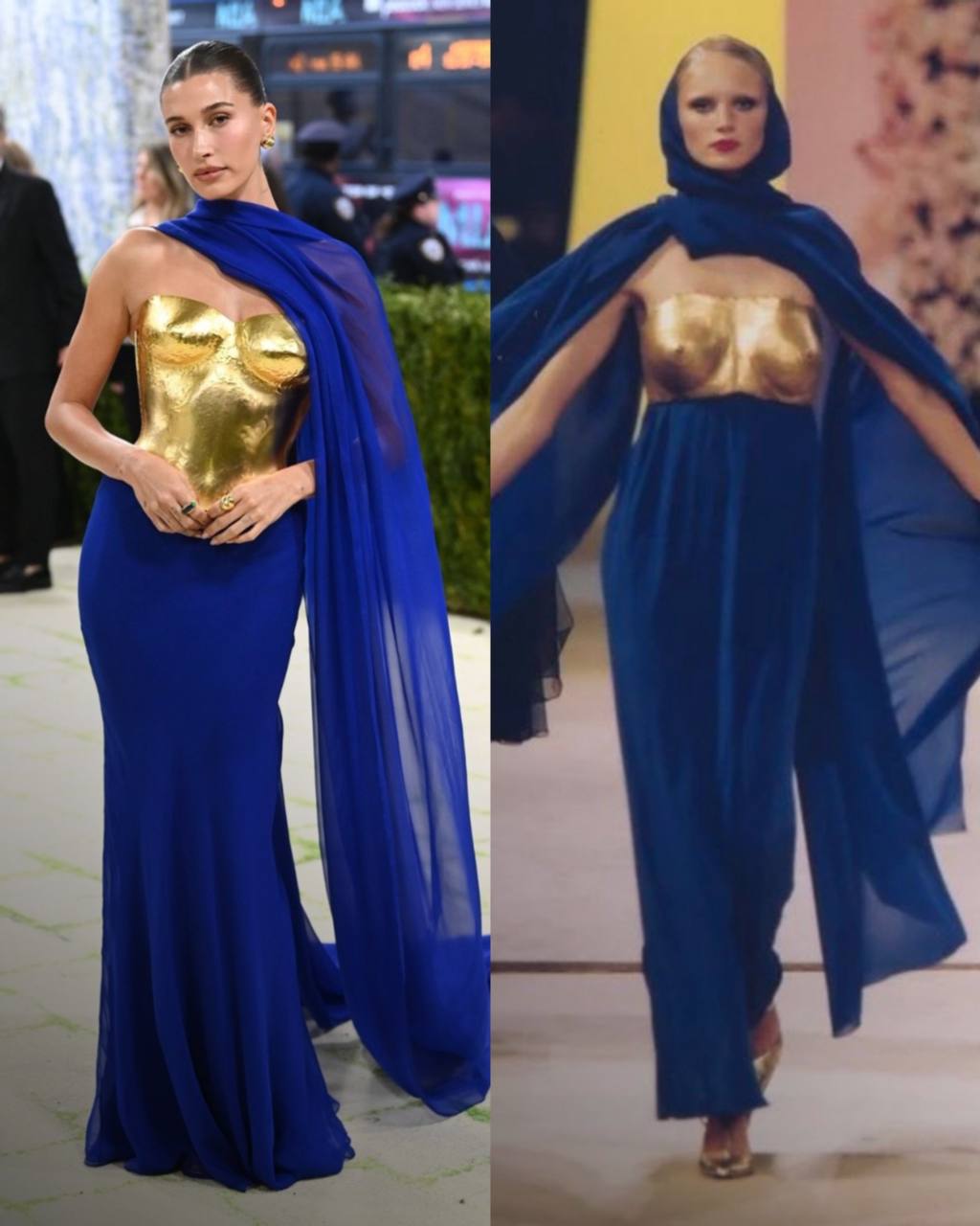 Выход на ковровую дорожку Хейли Бибер на MET GALA Хейли Бибер на MET GALA